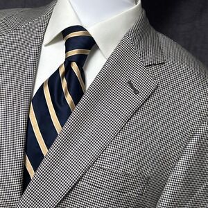 Jos A Bank Sport Coat 42L Tan Check Silk Wool Gordon Signature‎ Blazer Jacket